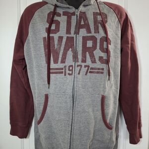 Star Wars Gray and Maroon Lightweight Jacket